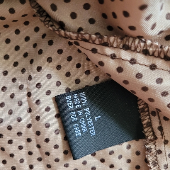 Bcx polka dot girls satin short sleeve blouse - Picture 6 of 6